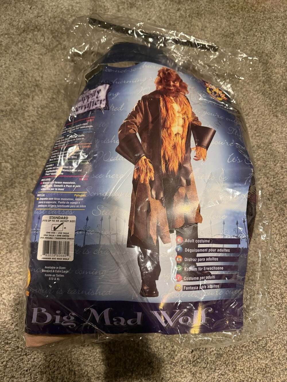 Disguise Big Mad Wolf Costume Standard Size Adult
